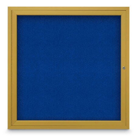 United Visual Products Sliding Door Indoor Enclosed Corkboard, 9 UV9029ACS-SATIN-DRKSPR
